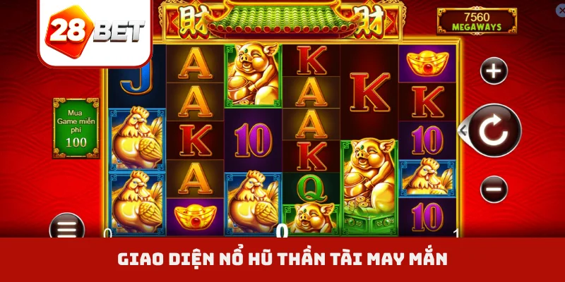 Giao diện nổ hũ Thần Tài may mắn